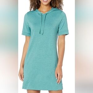 Core 10 Size S Teal Green Soft Workout Hoodie Dress, Excellent Condition